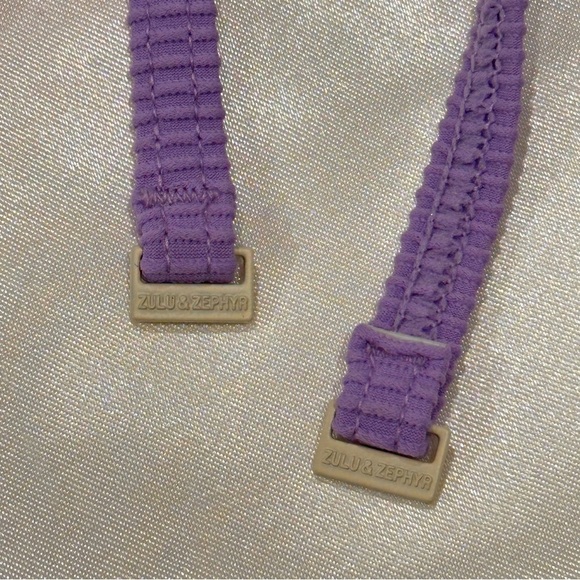 Zulu And Zephyr Signature Halter Bikini Top Adjustable Lavender Purple Size 4 - Picture 7 of 14